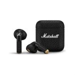 Marshall Minor IV Wireless Earbuds 30+ Hr of Playtime, Water-Resistant, Wireless Charging Bluetooth Headset (Black, True Wireless)