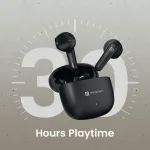Portronics Harmonics Twins S18 in Ear TWS Earbud,30H Playtime,HD Mic, Game/Music Mode Bluetooth Headset (Black, In the Ear) - Image 3