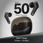 boAt Airdopes Plus 311, 50H Battery, ENx Tech, (~50ms)BEAST Mode, ASAP Charge,BT v5.3 Bluetooth Headset (Charcoal Black, True Wireless) - Image 5