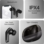 boAt Airdopes Plus 311, 50H Battery, ENx Tech, (~50ms)BEAST Mode, ASAP Charge,BT v5.3 Bluetooth Headset (Charcoal Black, True Wireless) - Image 2