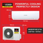 MITSUBISHI HEAVY INDUSTRIES 2025 Model 1.5 Ton 3 Star Split Hyper Inverter Hyper Inverter AC AC (SRK18YXP-W6,SRC18YXP-W6, White) - Image 5