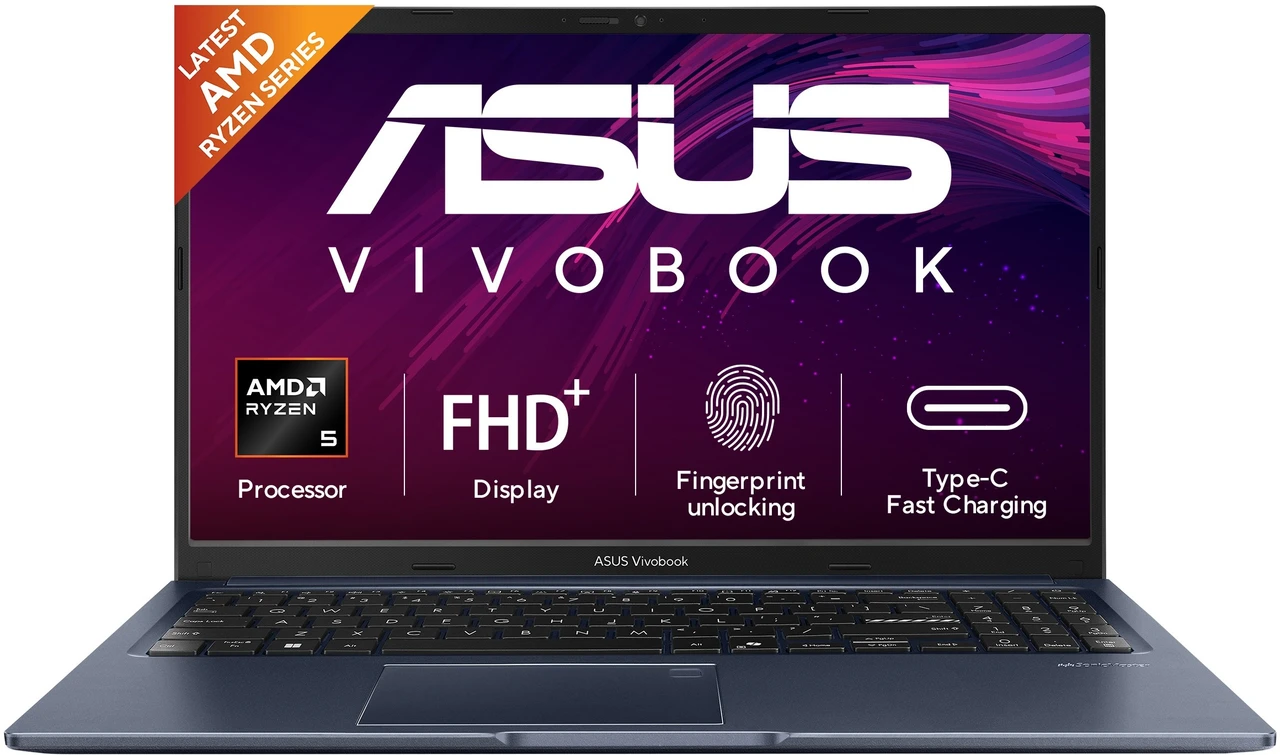 -original-imahknwxyryqdsfq ASUS Vivobook 15 (2026) with Office 2024 + M365 Basic*, AMD Ryzen 5 Hexa Core 150 - (16 GB/512 GB SSD/Windows 11 Home) M1502NAQ-BQ118WS Thin and Light Laptop (15.6 inch, Quiet Blue, 1.7 kg, With MS Office) - Image 1