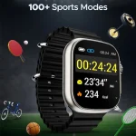 GameSir T800 Bluetooth smart call, sport mode, game 1.96" larg Display, Music Play Smartwatch (Black Strap, Free Size) - Image 2
