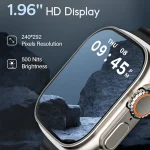 GameSir T800 Bluetooth smart call, sport mode, game 1.96" larg Display, Music Play Smartwatch (Black Strap, Free Size) - Image 3