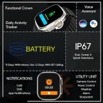 GameSir T800 Bluetooth smart call, sport mode, game 1.96" larg Display, Music Play Smartwatch (Black Strap, Free Size) - Image 5
