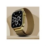 Fire-Boltt Rise Luxe Stainless Steel Luxury, 47mm (1.85) Display, Games, 120+ Sports Smartwatch (Gold Strap, Free Size)