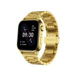 Fire-Boltt Rise Luxe Bluetooth Calling 47mm (1.85), Metal Body & Rotating Crown, 123 Sports Smartwatch (Gold Millanese Strap, Free Size)