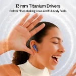 Number Navo Buds Z1 w/ Digital Display, 72H Playtime, 4Mic ENC, Dual Pairing, Hi-Bass Bluetooth Headset (Winter Blue, True Wireless) - Image 5