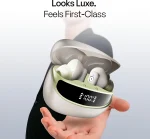 Navo Buds Z1 w/ Digital Display, 72H Playtime, 4Mic ENC, Dual Pairing, Hi-Bass Bluetooth Headset (Spring Beige, True Wireless) - Image 5