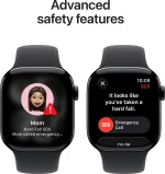 Apple Watch Series 11 GPS 42mm Jet Black Aluminium Case Black Sport Band - S/M (Black Strap, Small/Medium) - Image 5