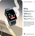 Fire-Boltt Rise X 2.01 HD Display, Wireless Charging, Rotating Crown, Bluetooth Call Smartwatch (Black S Strap, Free Size) - Image 3