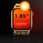Fire-Boltt Rise Luxe Bluetooth Calling 47mm (1.85), Metal Body & Rotating Crown, 123 Sports Smartwatch (Gold Millanese Strap, Free Size) - Image 4
