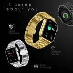 Fire-Boltt Rise Luxe Bluetooth Calling 47mm (1.85), Metal Body & Rotating Crown, 123 Sports Smartwatch (Gold Millanese Strap, Free Size) - Image 6