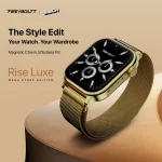 Fire-Boltt Rise Luxe Stainless Steel Luxury, 47mm (1.85) Display, Games, 120+ Sports Smartwatch (Gold Strap, Free Size) - Image 2